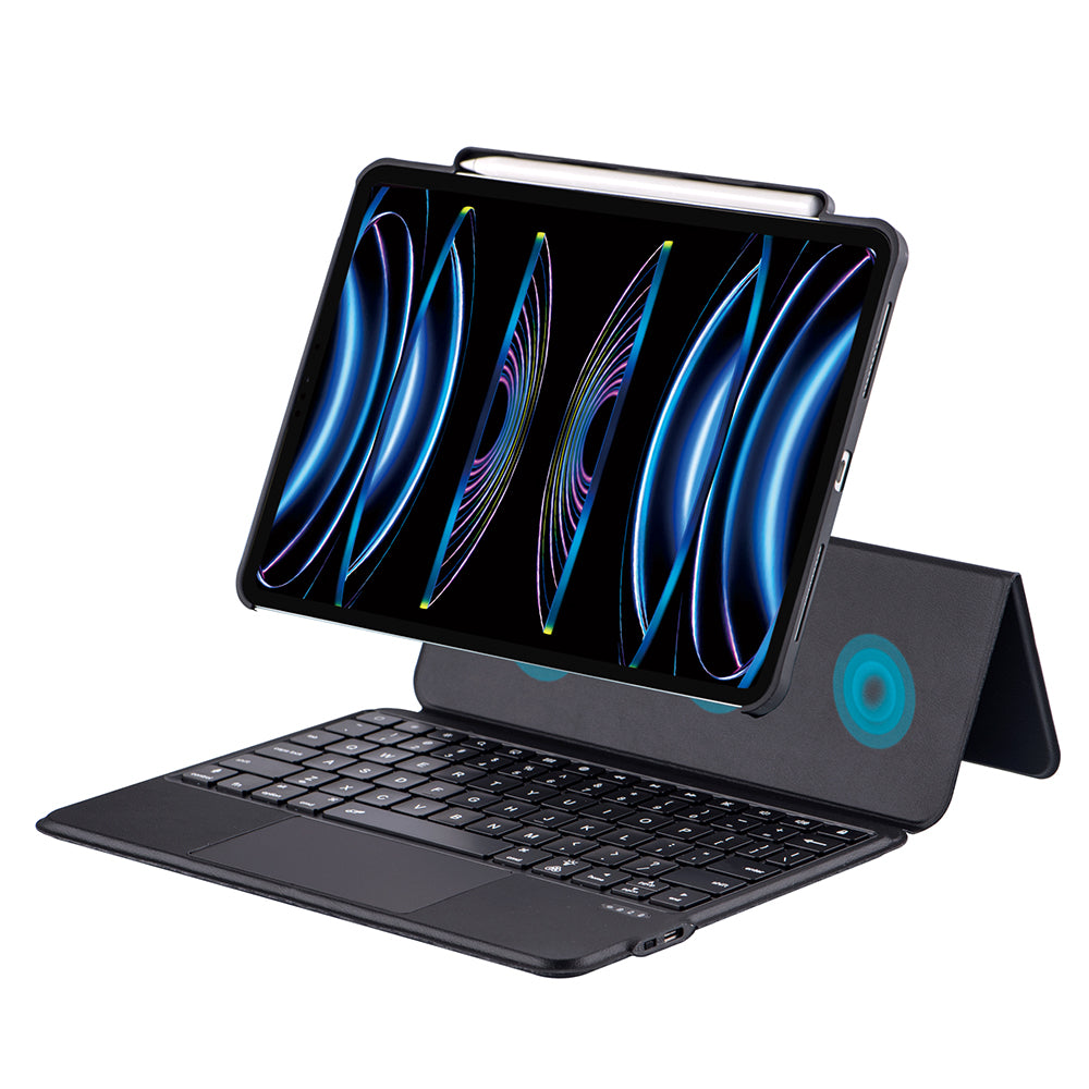 For iPad Air (2022)(2020) / iPad Pro 11 (2023)(2022)(2021)(2020)(2018) Bluetooth Keyboard Tablet Stand Leather Case - Black For iPad Air (2022)(2020) / iPad Pro 11 (2023)(2022)(2021)(2020)(2018) Bluetooth Keyboard Tablet Stand Leather Case - Black